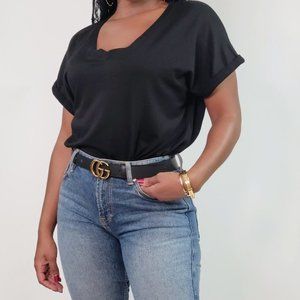 V-Neck Tshirt Bodysuit